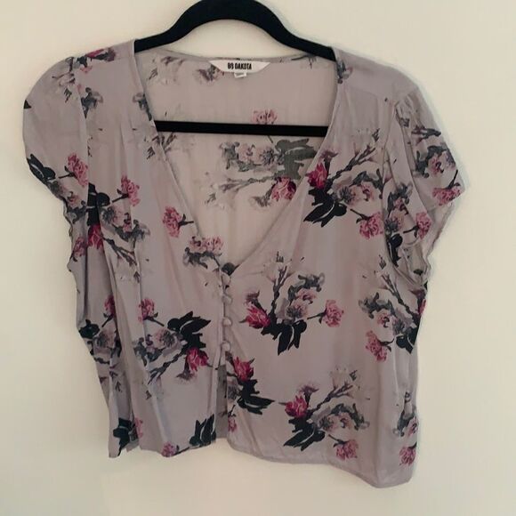 Purple floral crop top - BB Dakota - Picture 1 of 3